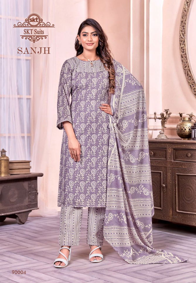 SKT Sanjh Digital Printed Cotton Dress Material Wholesale Clothing Suppliers In India